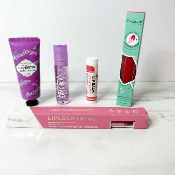 The Crème Shop Korean Beauty Lip & Hand Care Bundle 5 Piece Set New - Picture 1 of 14